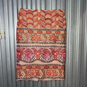 Size 8 Mari Vintage Pencil Skirt with 60's style lace overlay and pink lining